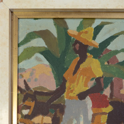 Man with Donkey – Unknown Artist