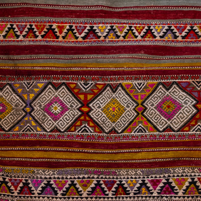 Vintage Hand Knotted Anatolian Geometric Woven Bag - Turkey