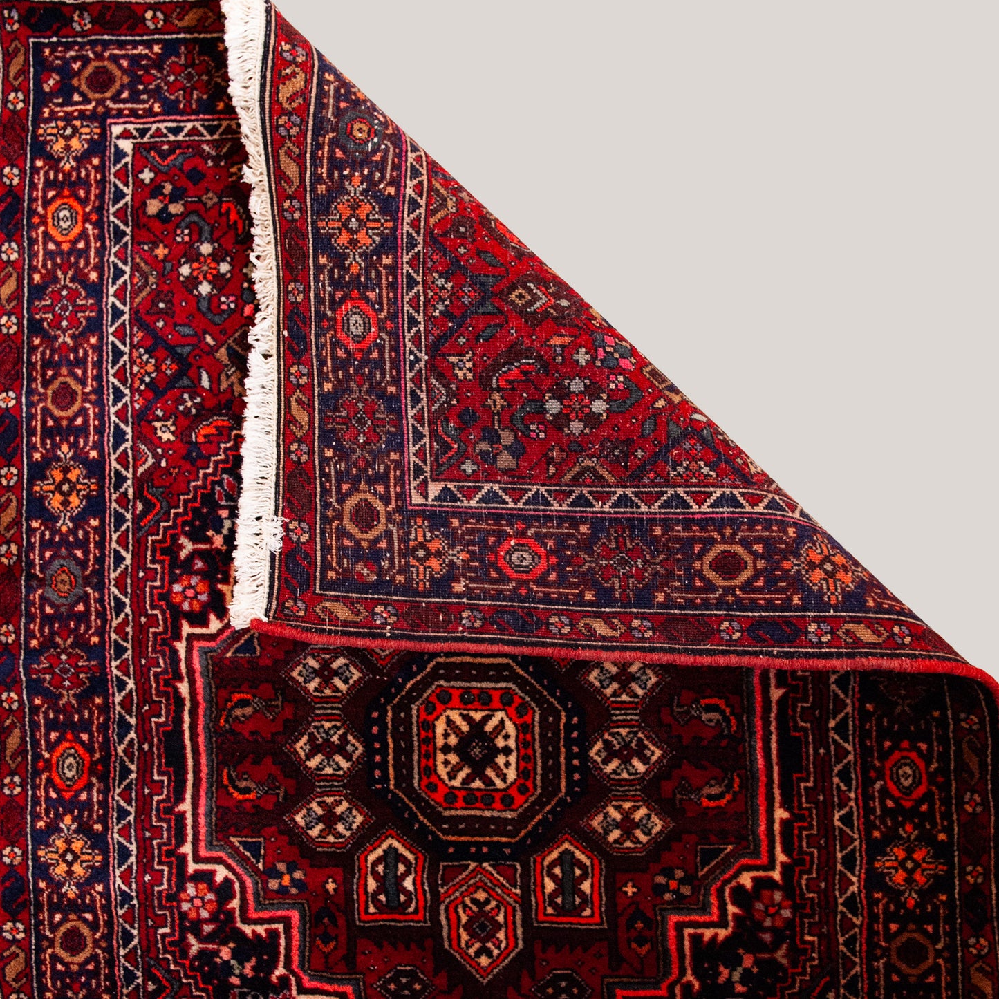 Vintage Persian Hamadan Rug – Hand-Knotted Wool