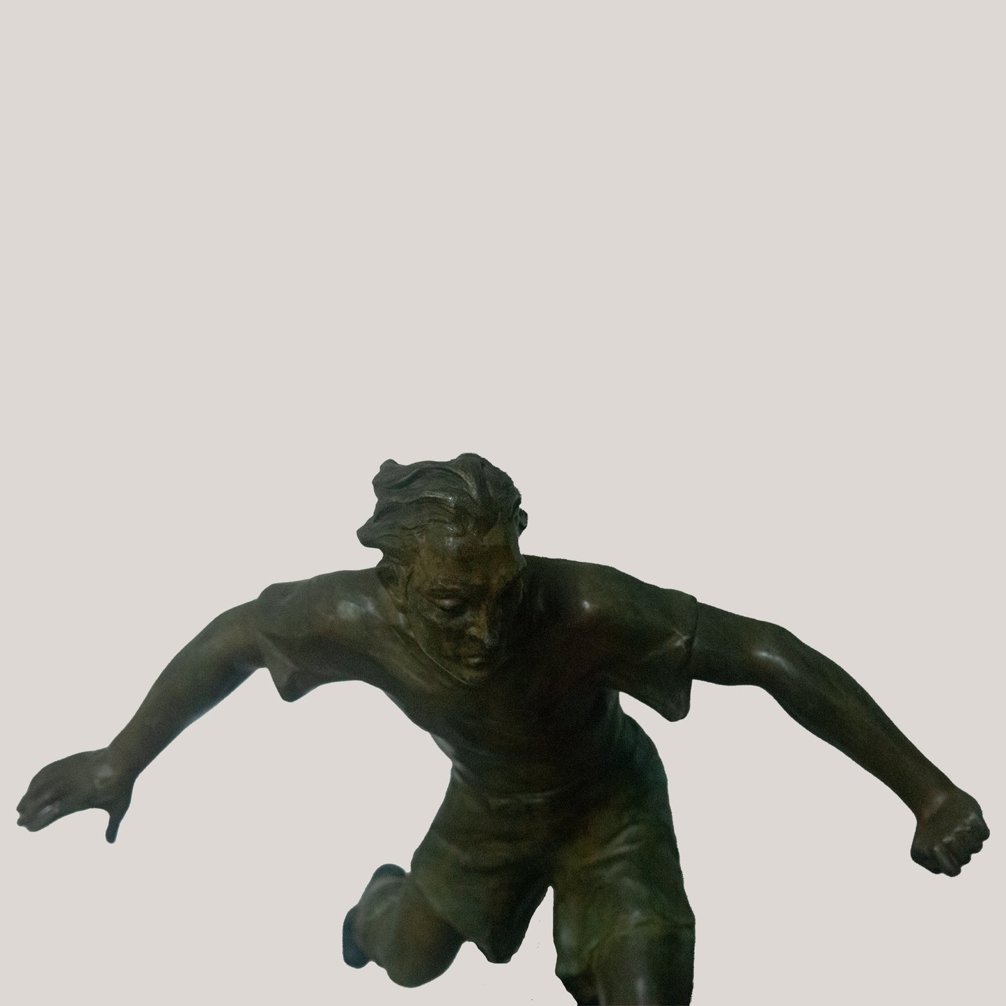Le Shoot – Spelter Footballer Sculpture by Lemoyne