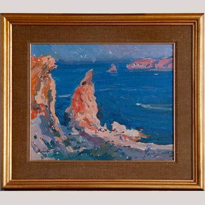 Colourist Impressionist Oil – Coastal Cliffs – Raimon Roca