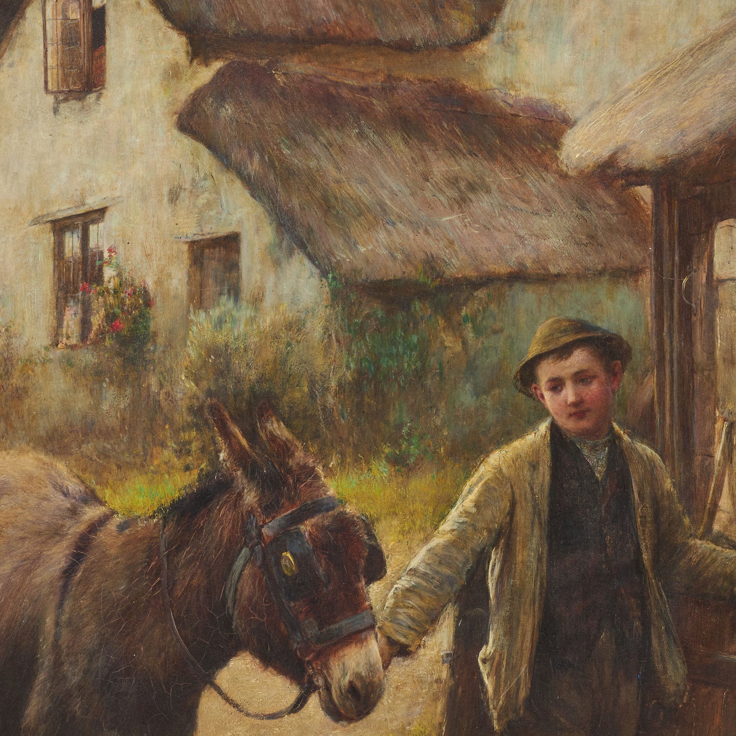 Boy with Donkey by John White RI (1851–1933)