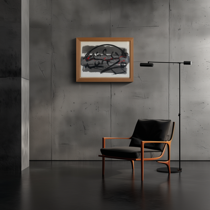 Abstract Expressionist Composition by Josep Güell Josep GÜELL (1945-2005)