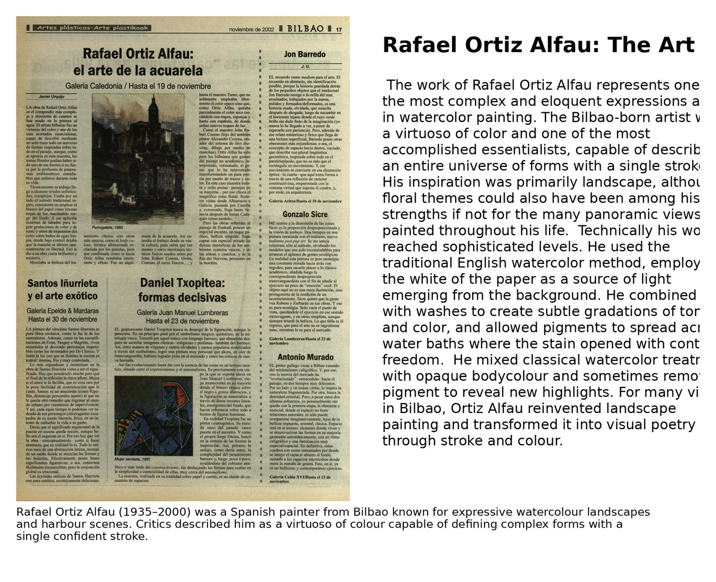 Rafael Ortiz Alfau - Harbour Rooftops -  Cubist Impressionist Influenced Painting