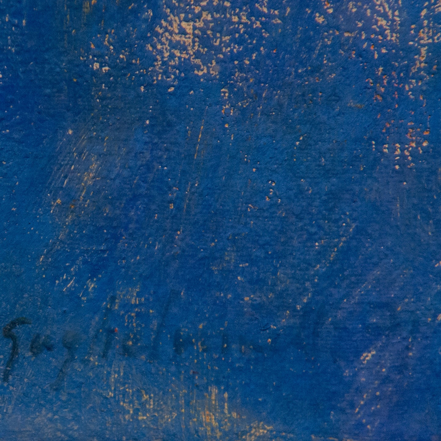 Abstract Composition in Blue and Red