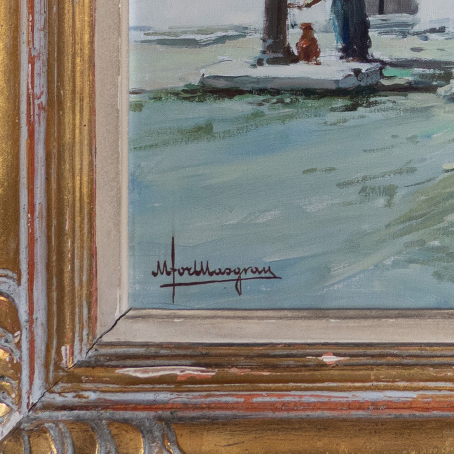 Ibizan Village Scenes – Pair of Original Oil Paintings by Miquel Tort Masgrau