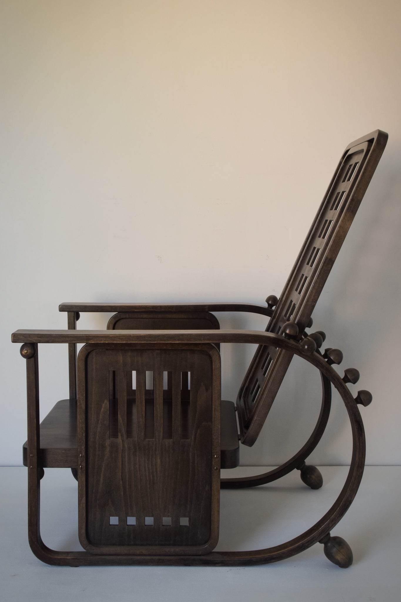 Josef Hoffmann Sitzmaschine Style Wooden Armchair