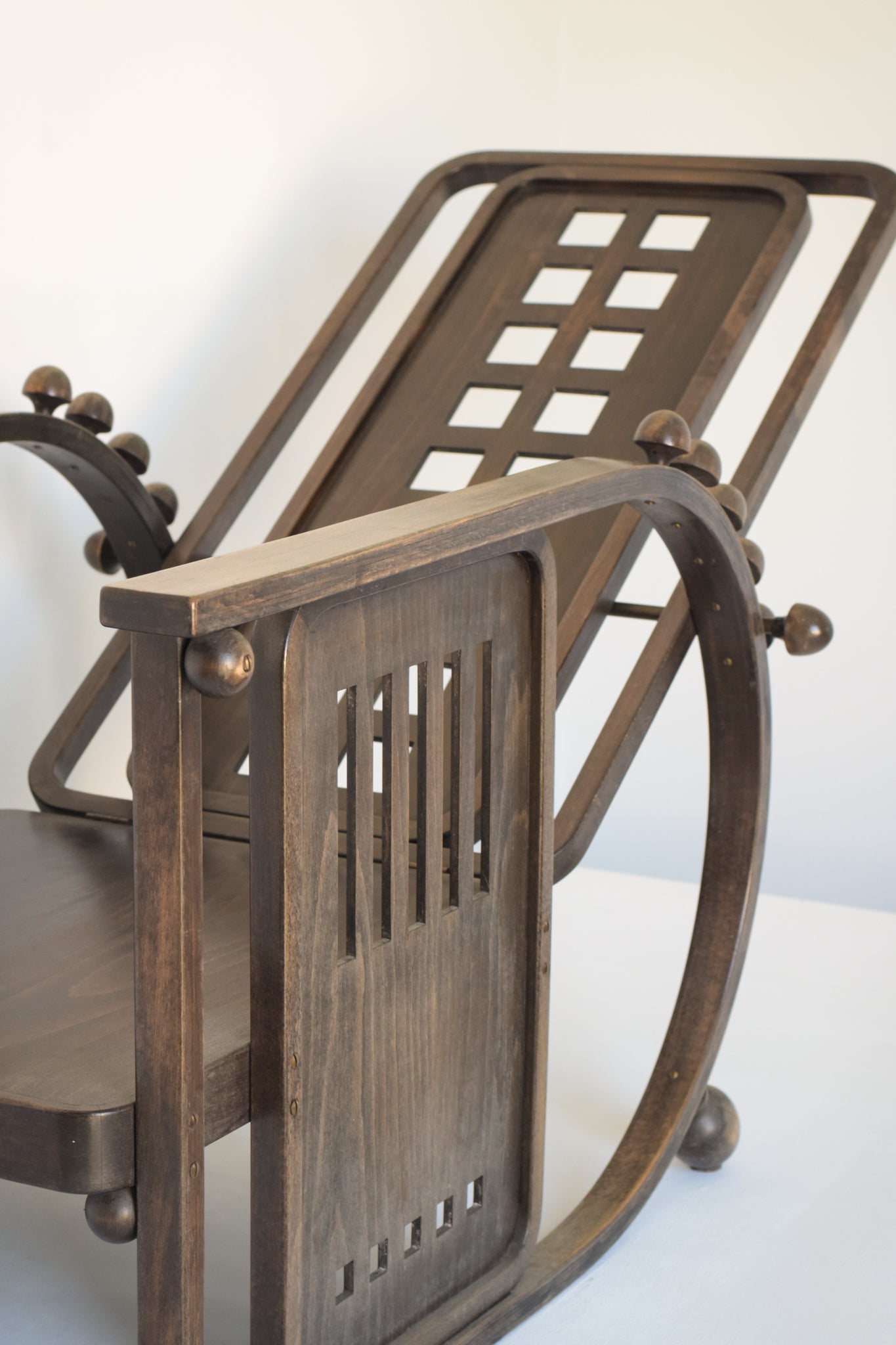 Josef Hoffmann Sitzmaschine Style Wooden Armchair