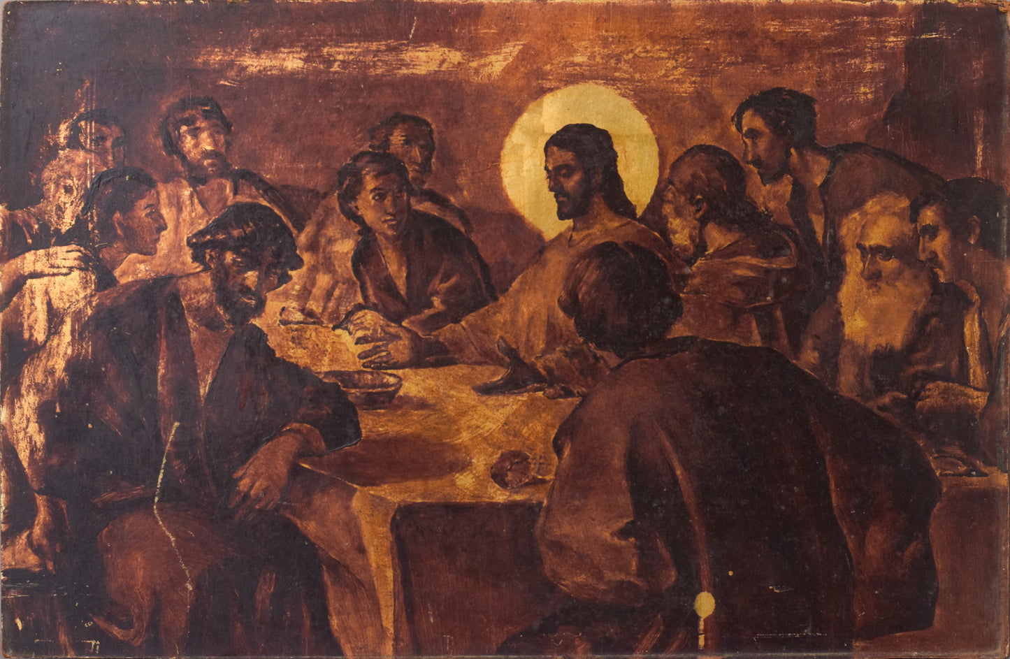 Last Supper Painting on Board