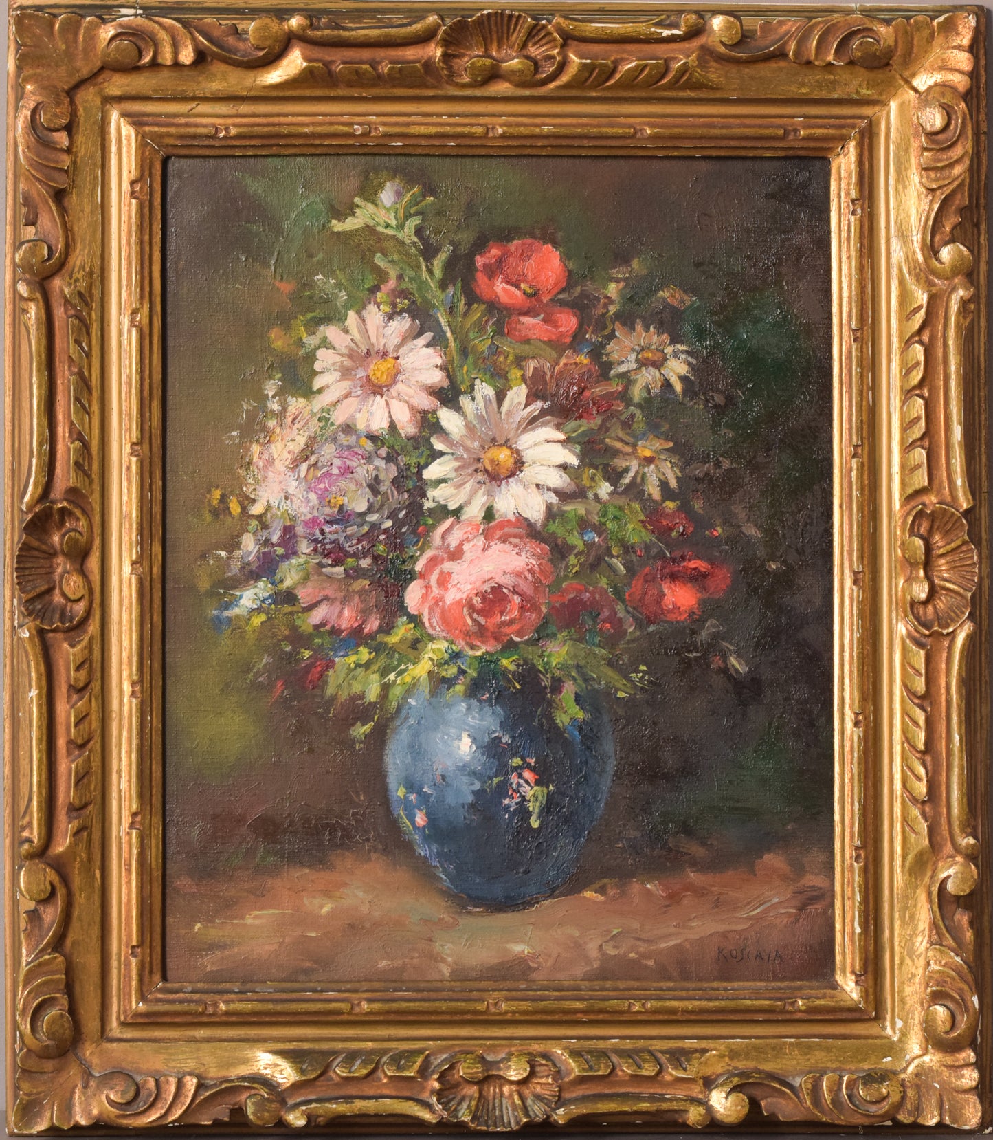 Enrique Koscaya - Impressionist Flowers in a Vase