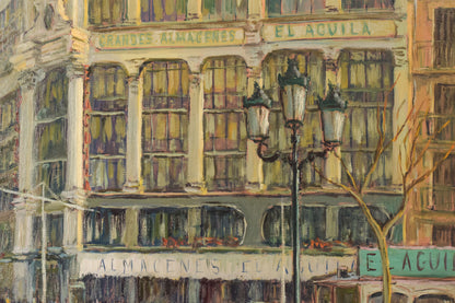 Francisco Planas Doria - Large Cityscape Painting, Barcelona