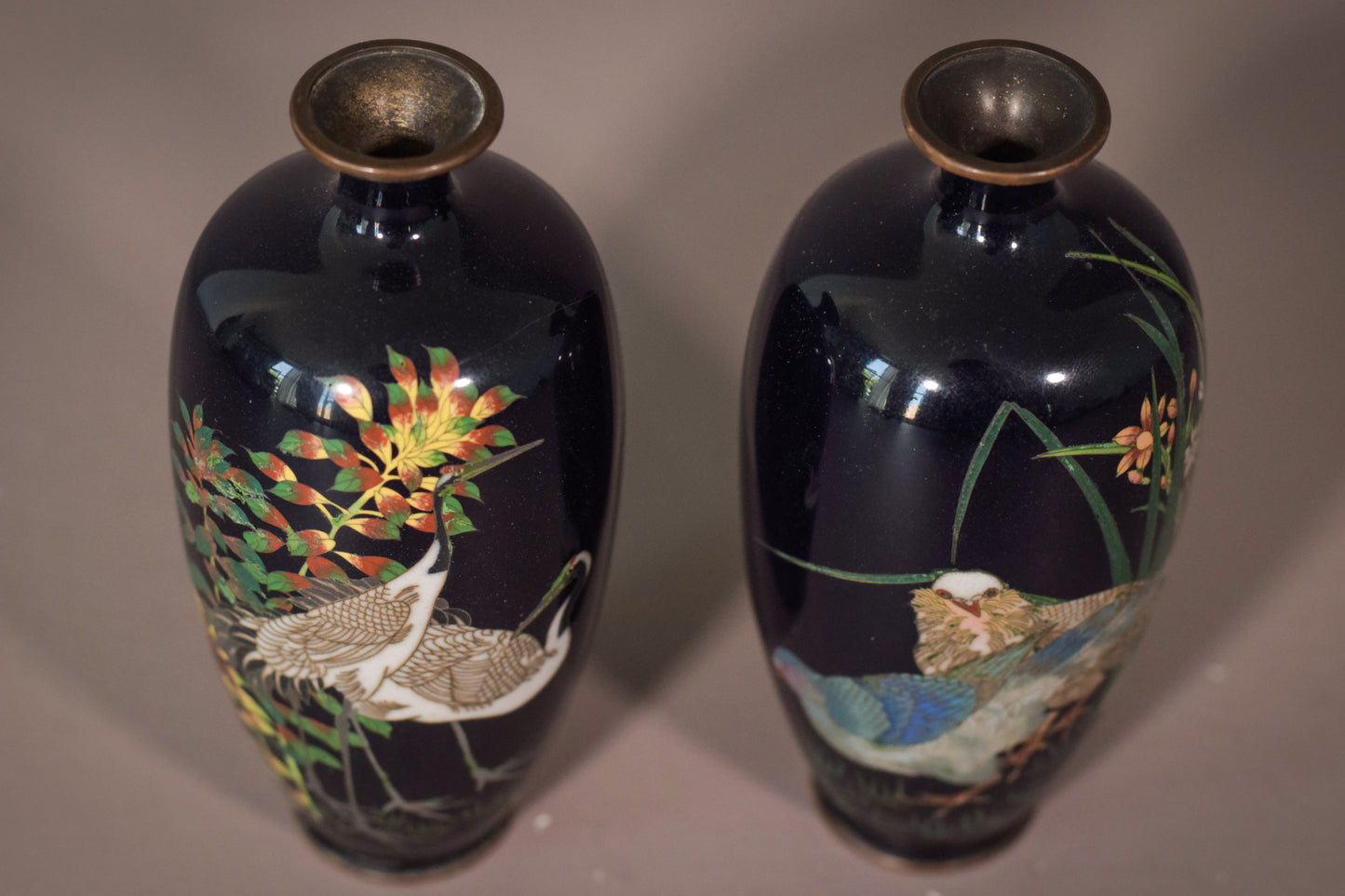 Pair of Fine Cloisonné Vases