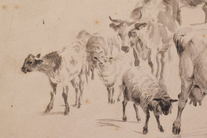 Study of Cattle and Sheep – Thomas Sidney Cooper or Follower