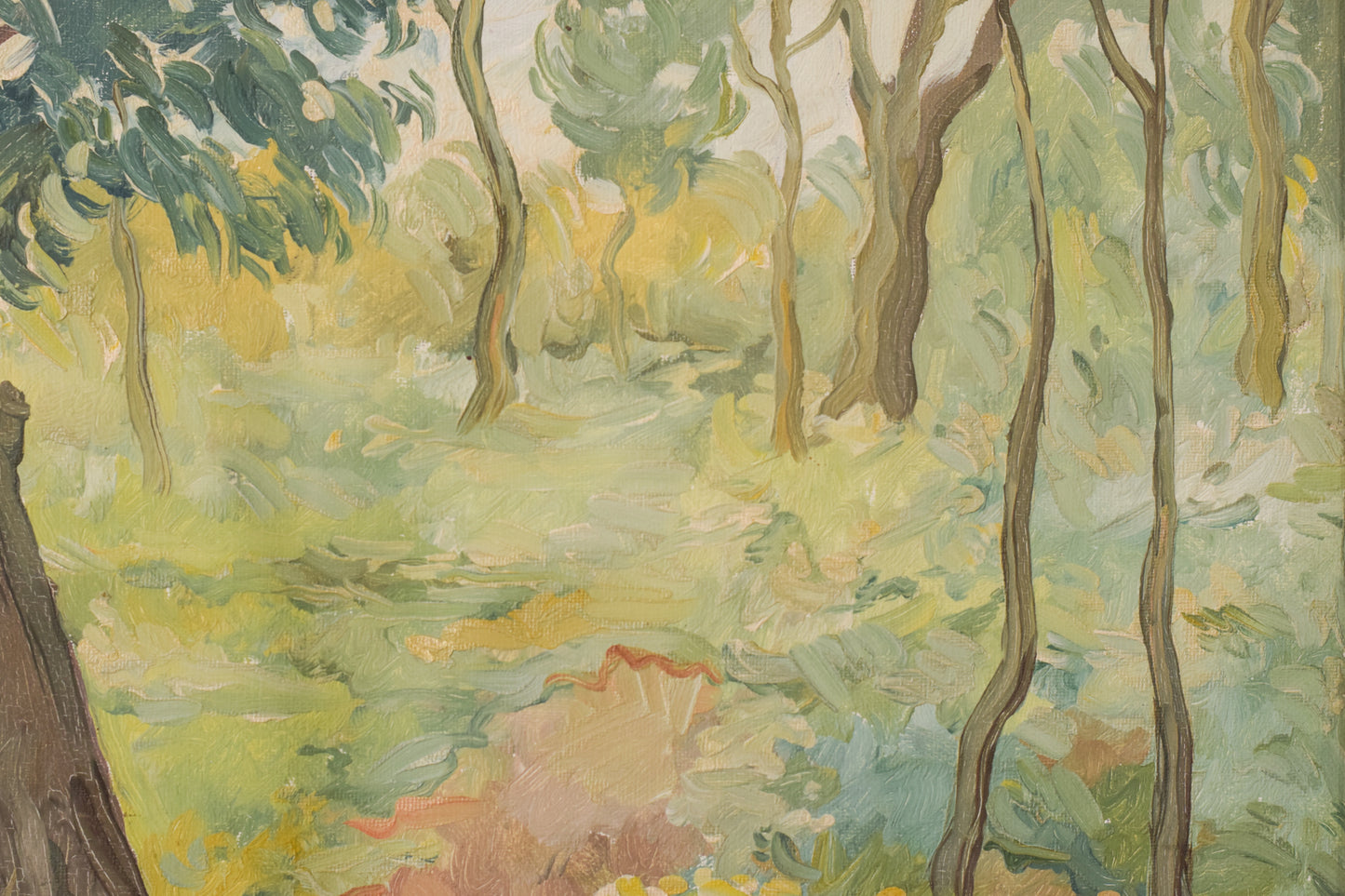 Impressionist - Wooded Landscape with Flowers