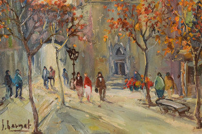 Impressionist Autumn Cityscape