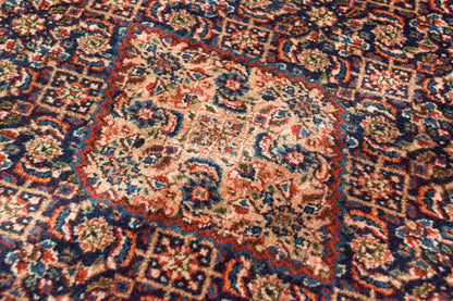 Magnífica alfombra grande tejida a mano