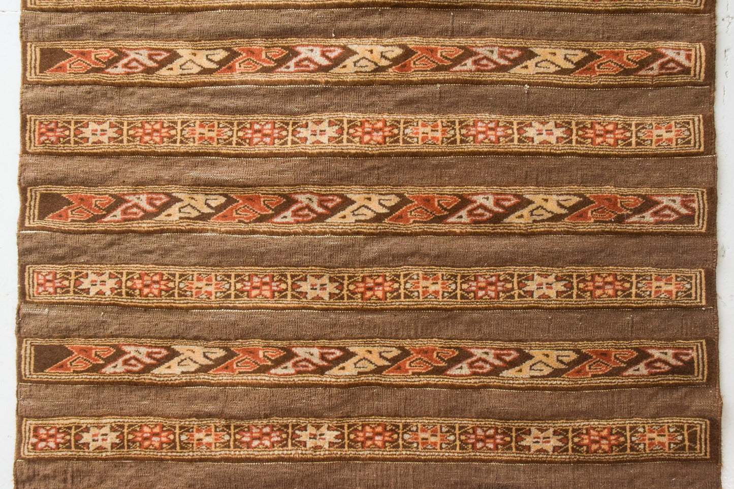 Interesting Horizontal Patterned Handmade Rug - Shiraz, Iran