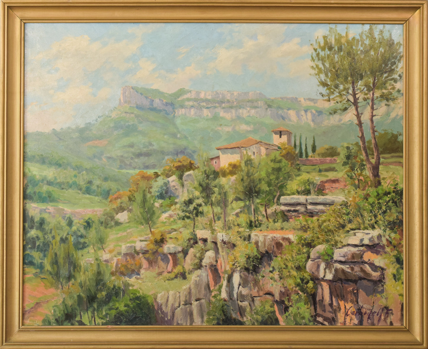 Mountain Landscape - Oil on Canvas