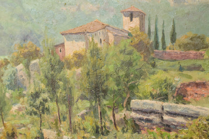 Mountain Landscape - Oil on Canvas