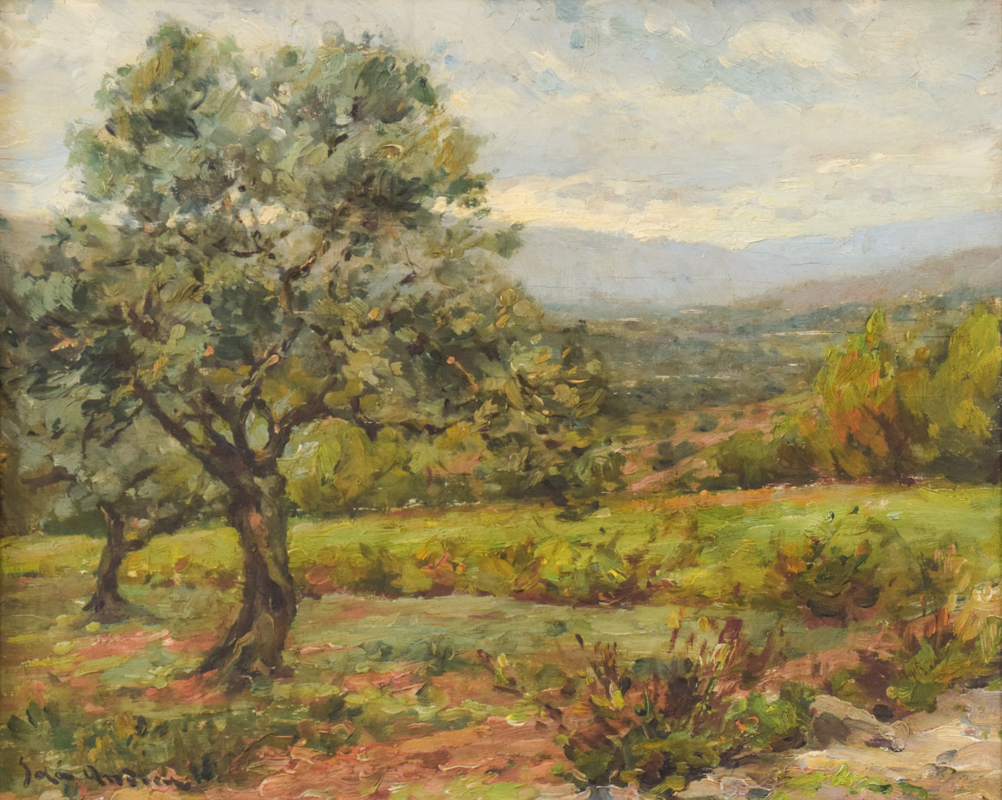 Impressionist Landscape with Trees