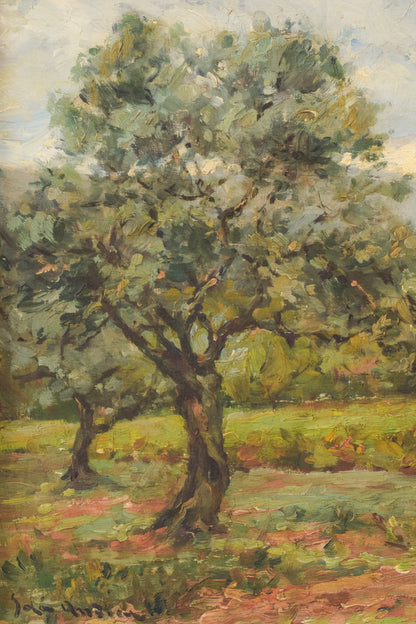 Impressionist Landscape with Trees