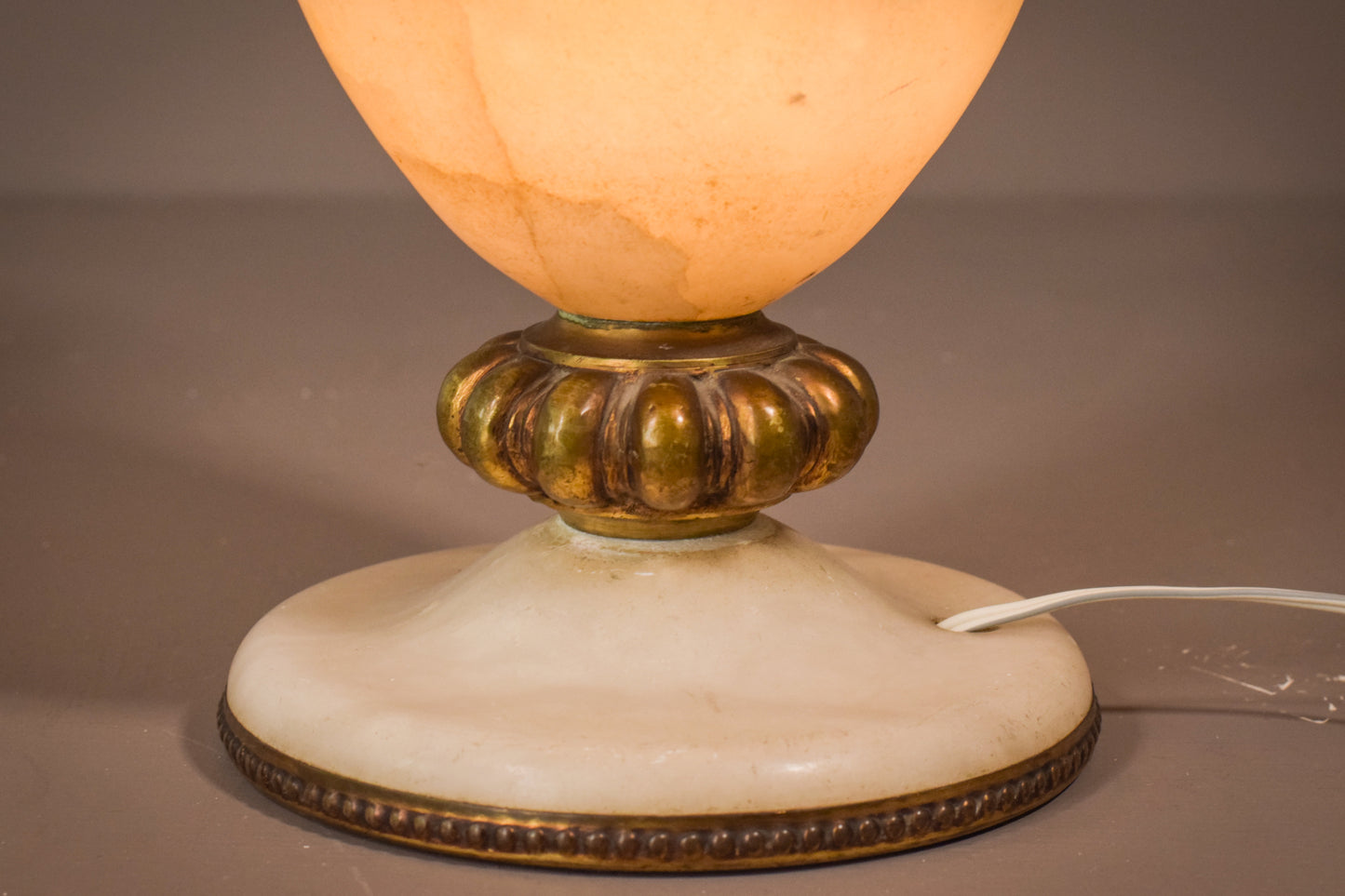 Alabaster and Bronze Lamp