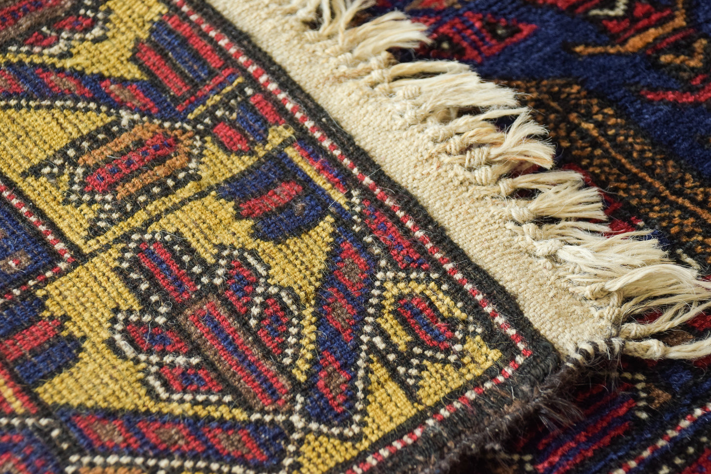 Interesting Handwoven Tribal Rug