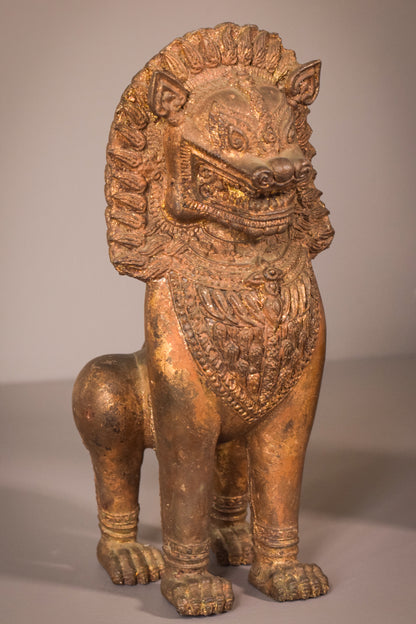 Pair - Thai Bronze Lions