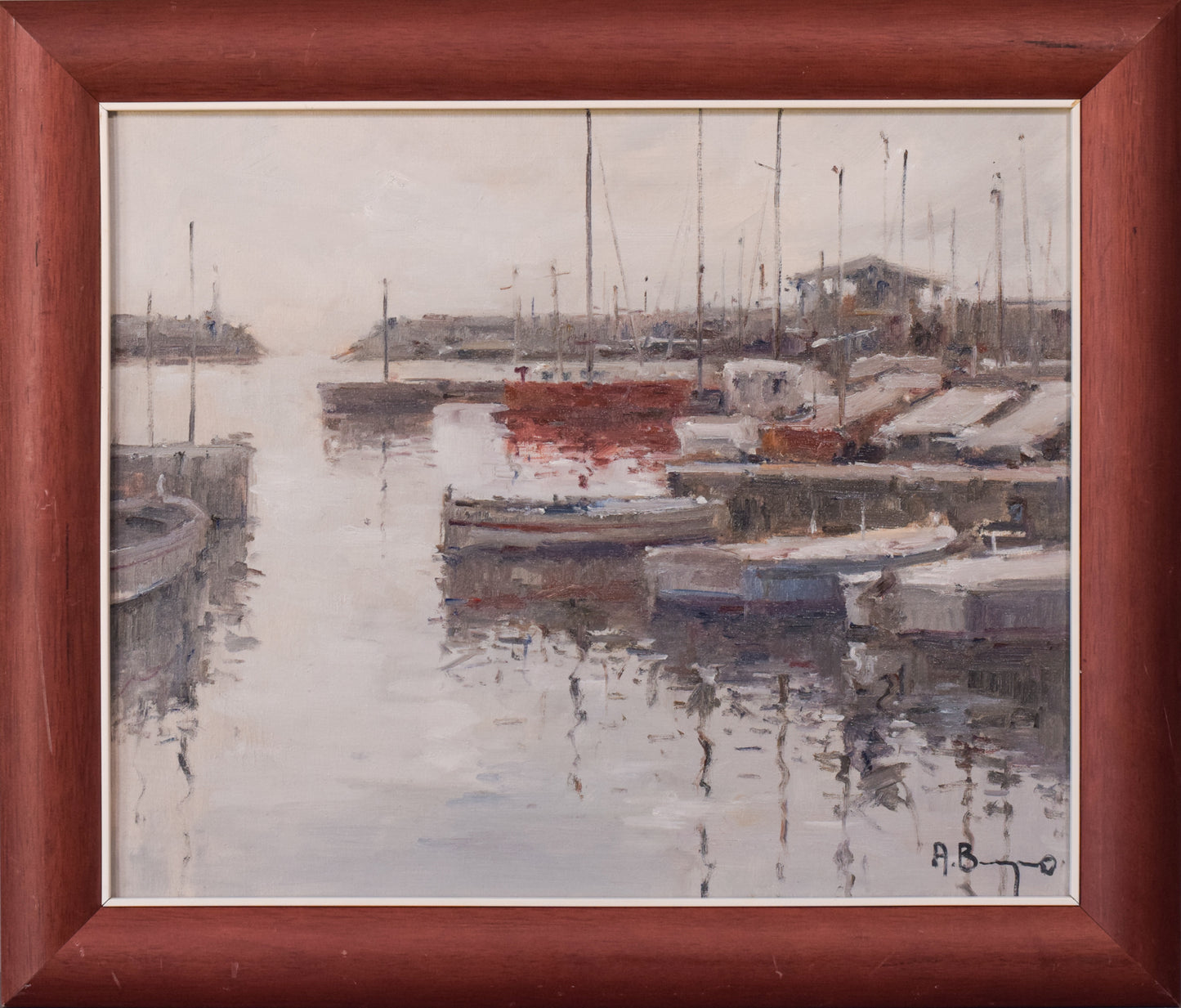 Post Impressionist - Harbour with Fishing Boats