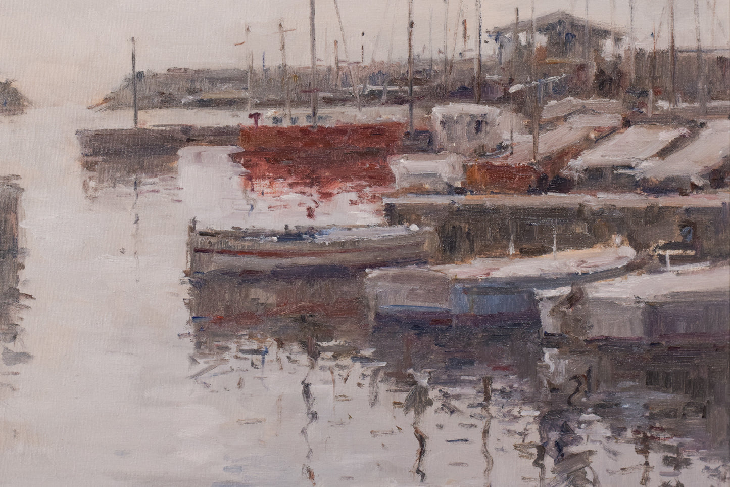 Post Impressionist - Harbour with Fishing Boats