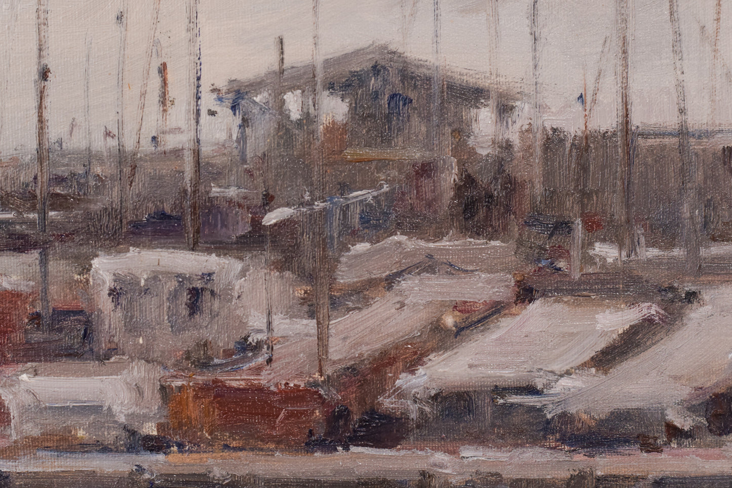 Post Impressionist - Harbour with Fishing Boats