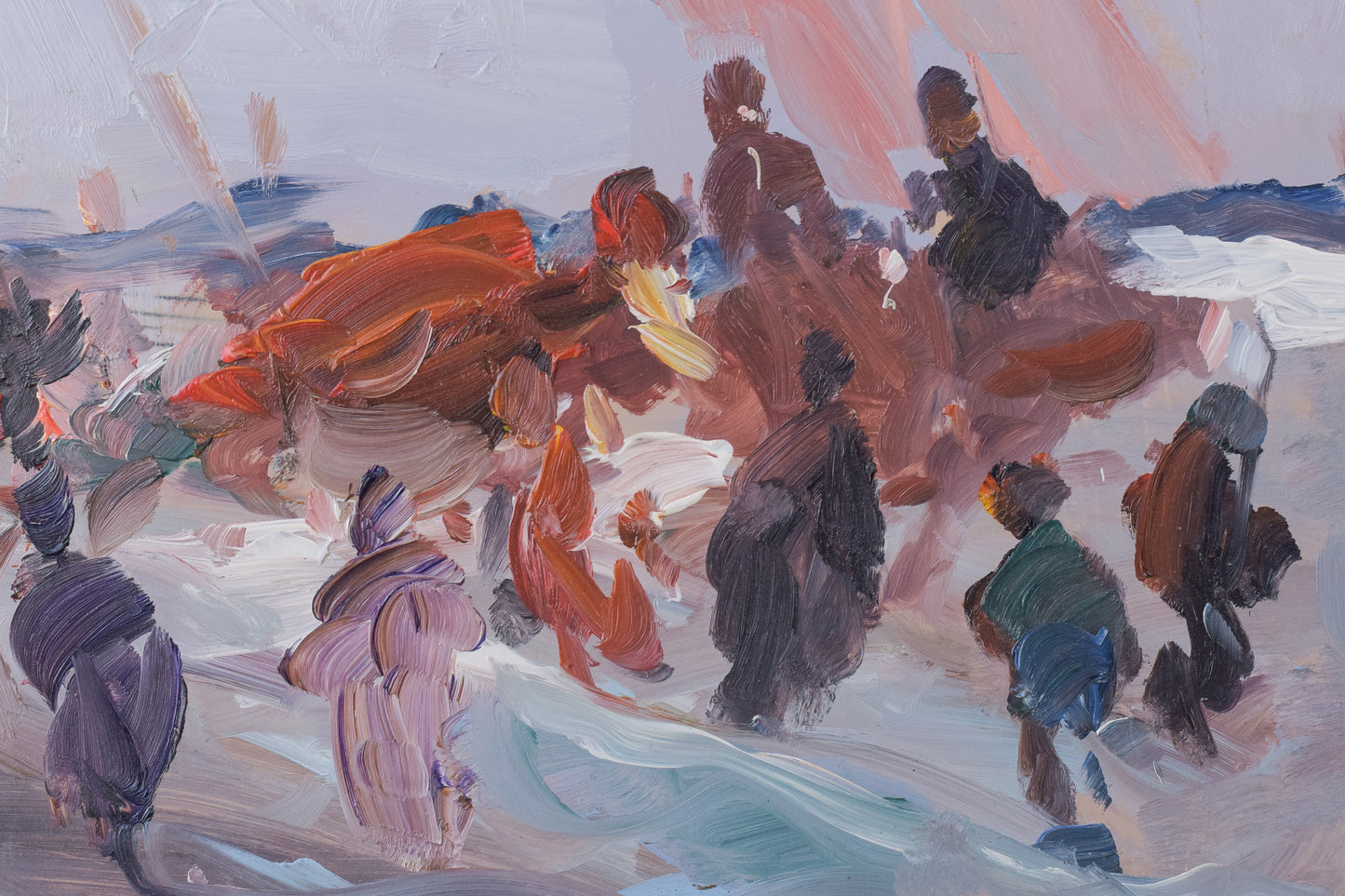 Figures by the Shore - Set of Four Impressionist Studies