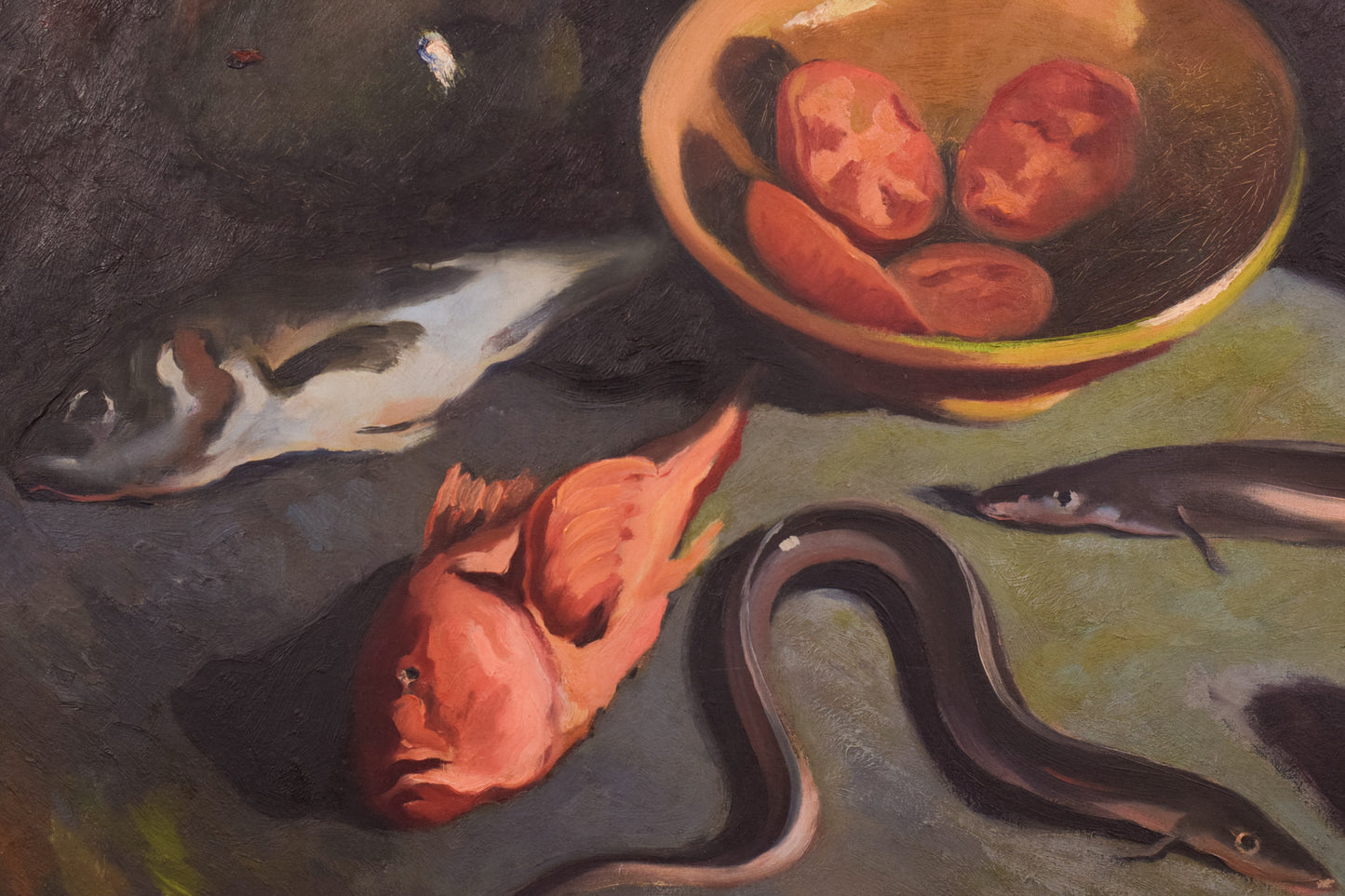 Enric Planasdura - Large Still Life Study of Fish and Oysters