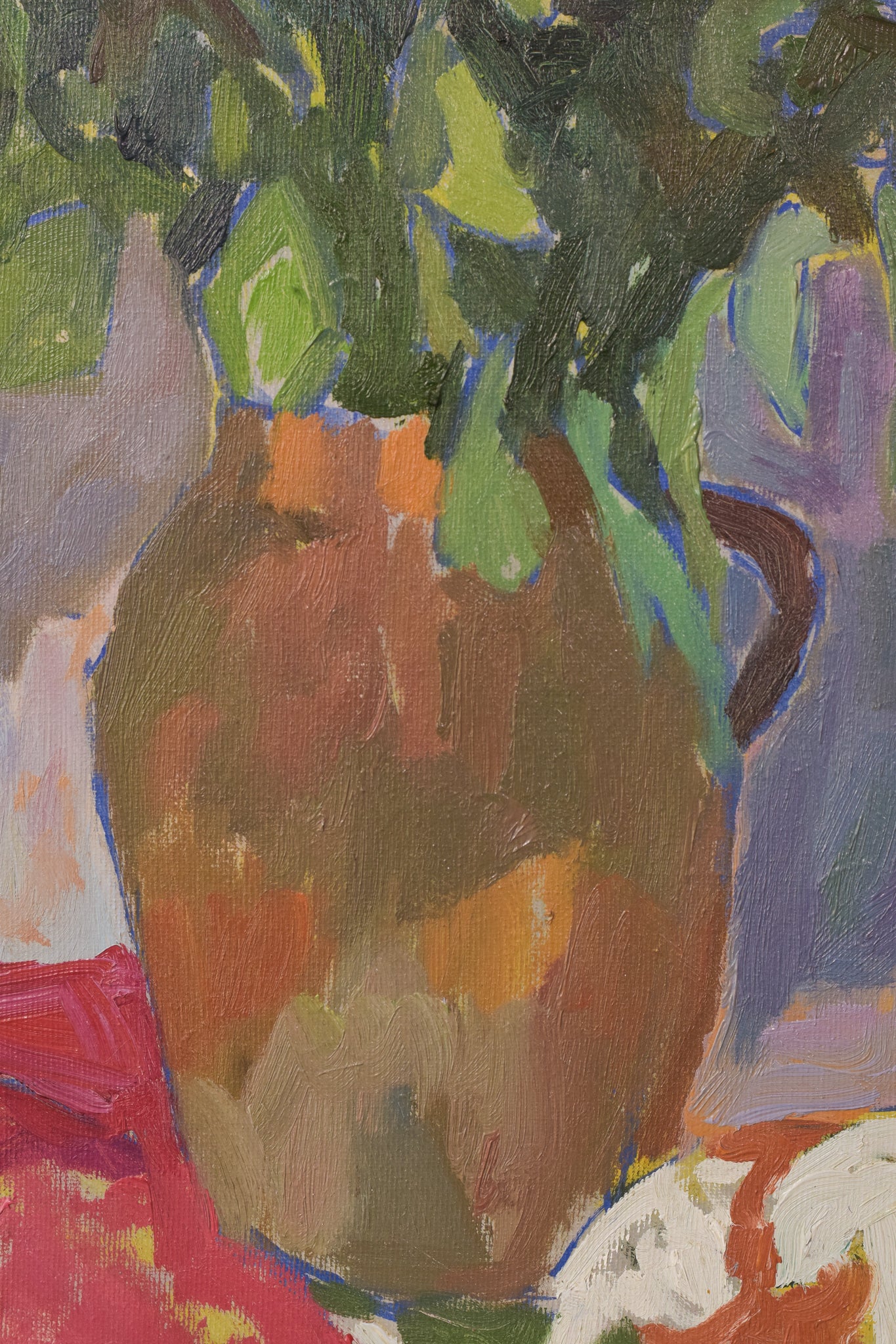 Post Impressionist Still Life with Orange Flowers