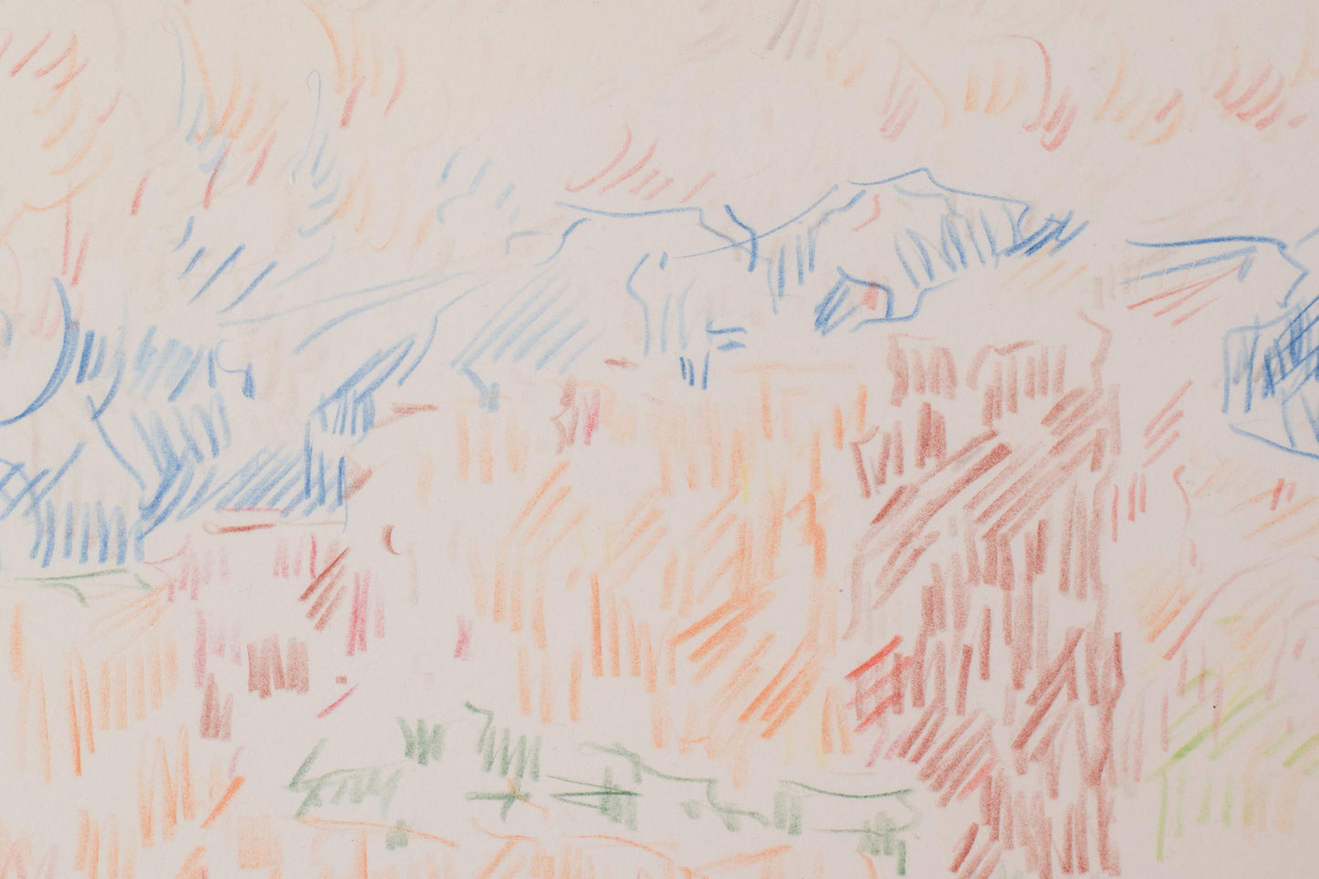 Abstract Expressionist Landscape Drawing