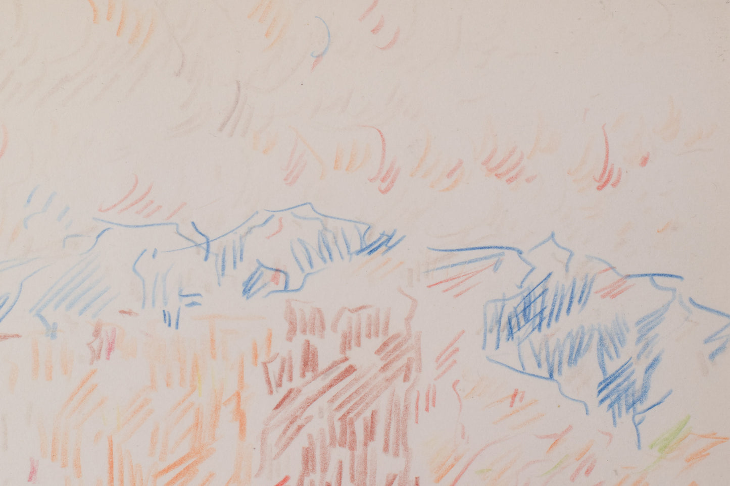 Abstract Expressionist Landscape Drawing