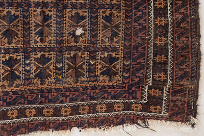 Antique Baluch Handwoven Prayer Rug