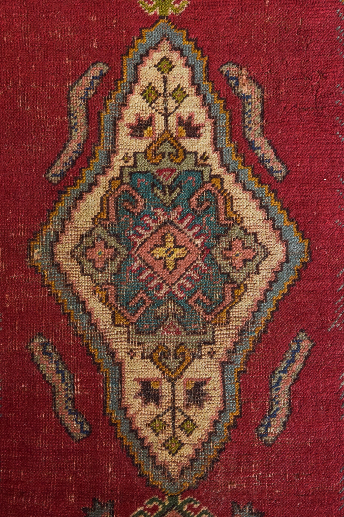 Vintage Handwoven - Red Ground Rug