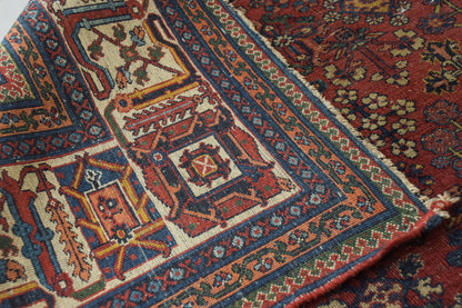 Alfombra Tabriz vintage grande tejida a mano