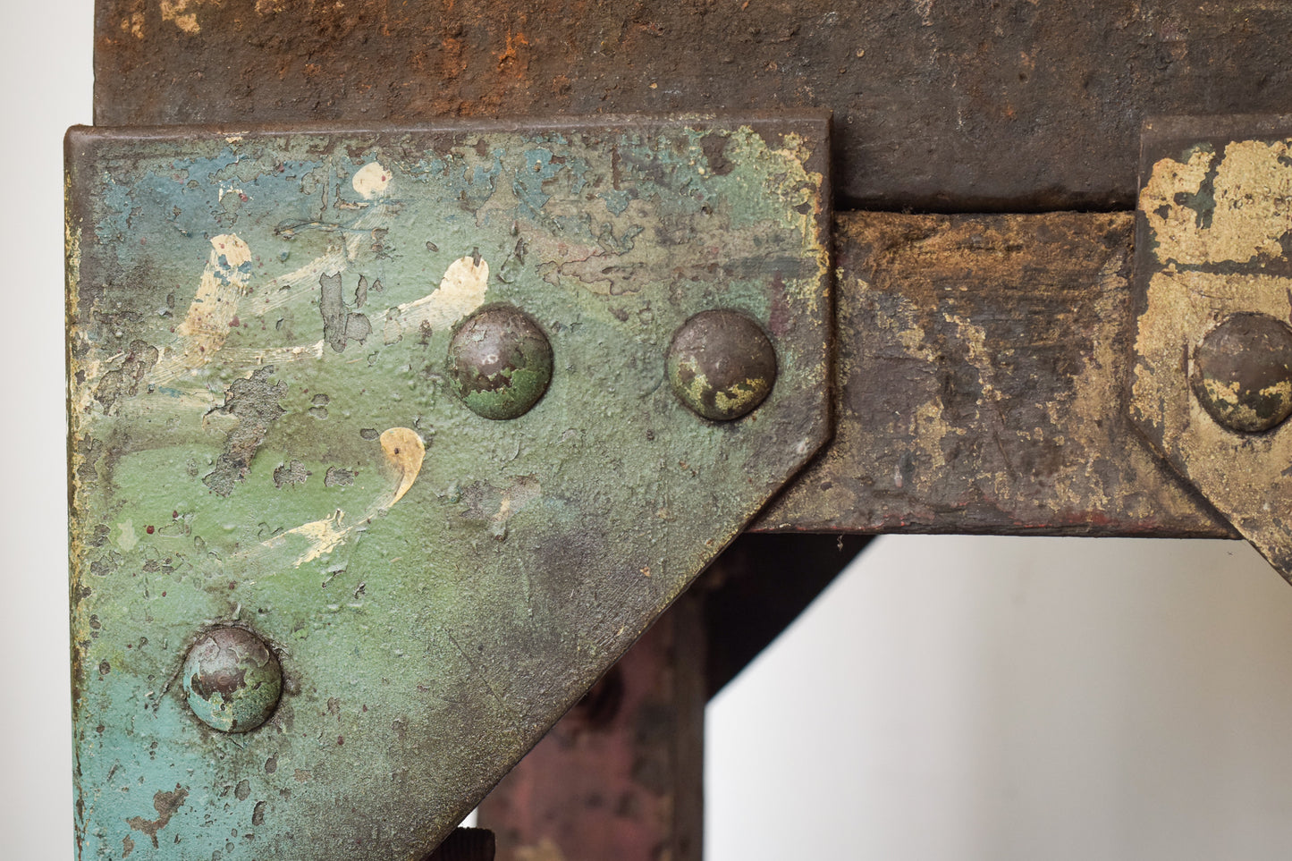 Industrial Stand with a Solid Iron Top - Early 20th Century