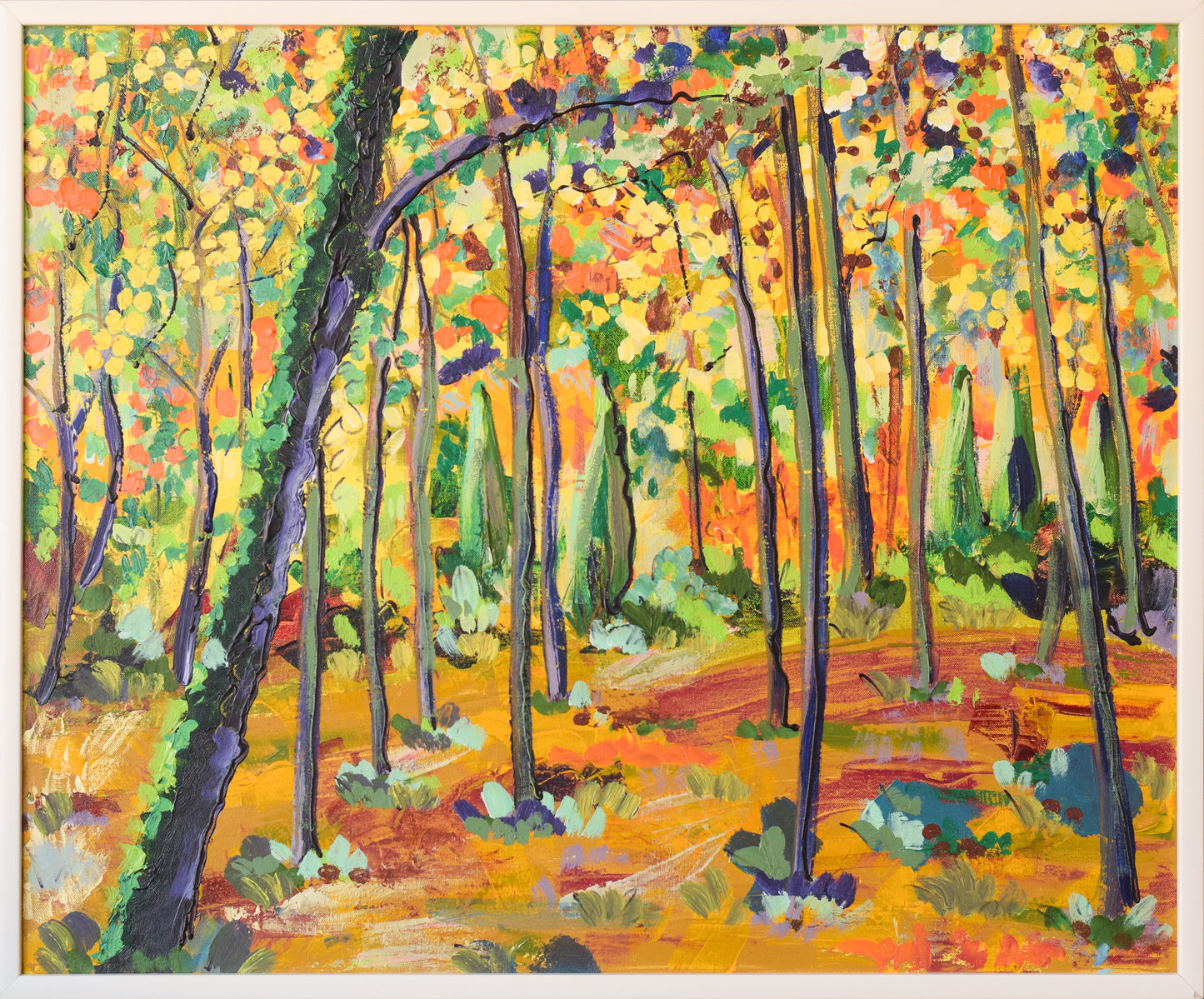 Vibrant Impressionist Forest Landscape