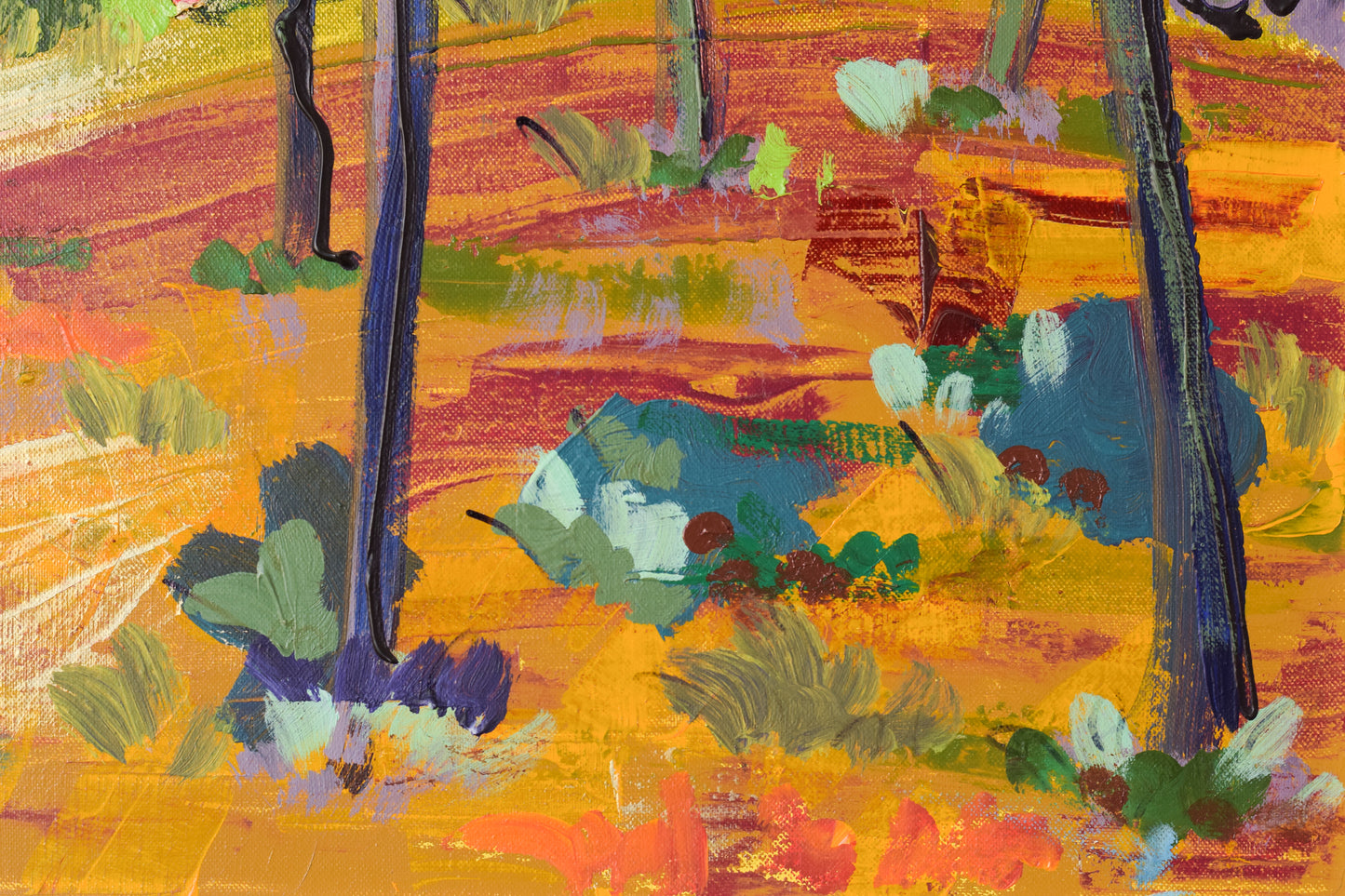 Vibrant Impressionist Forest Landscape