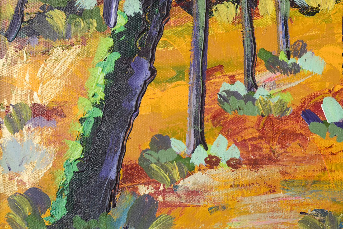 Vibrant Impressionist Forest Landscape