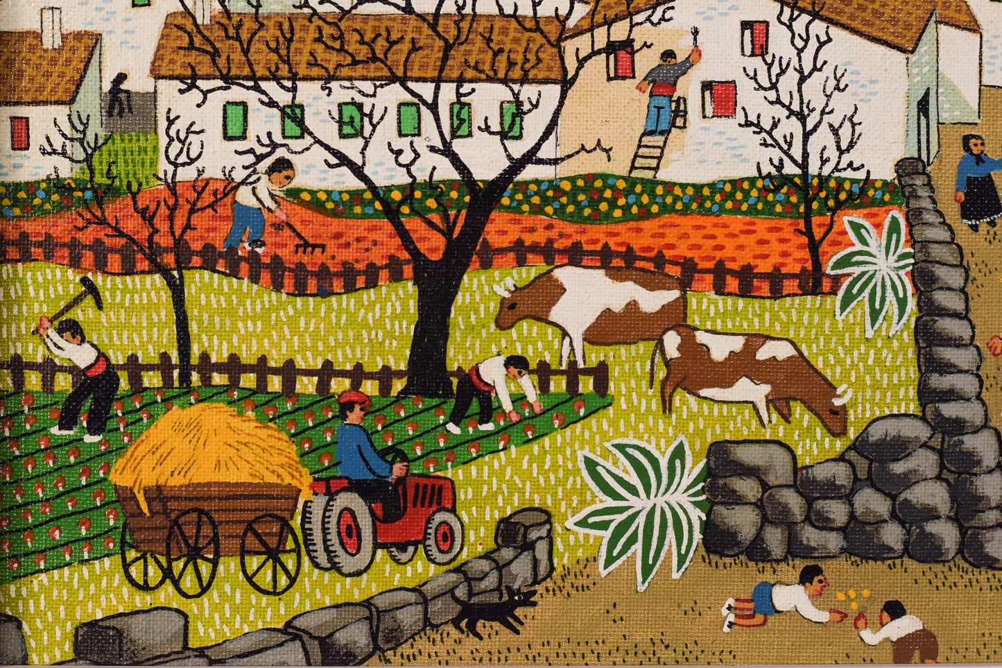 Juan Blancafort - 'Los Arboles Secos' - Naive Village Landscape