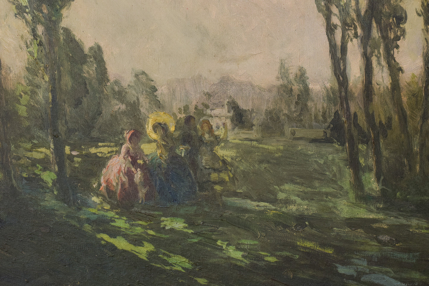 Classical Ladies in a Landscape - Impressionist Oil Painting