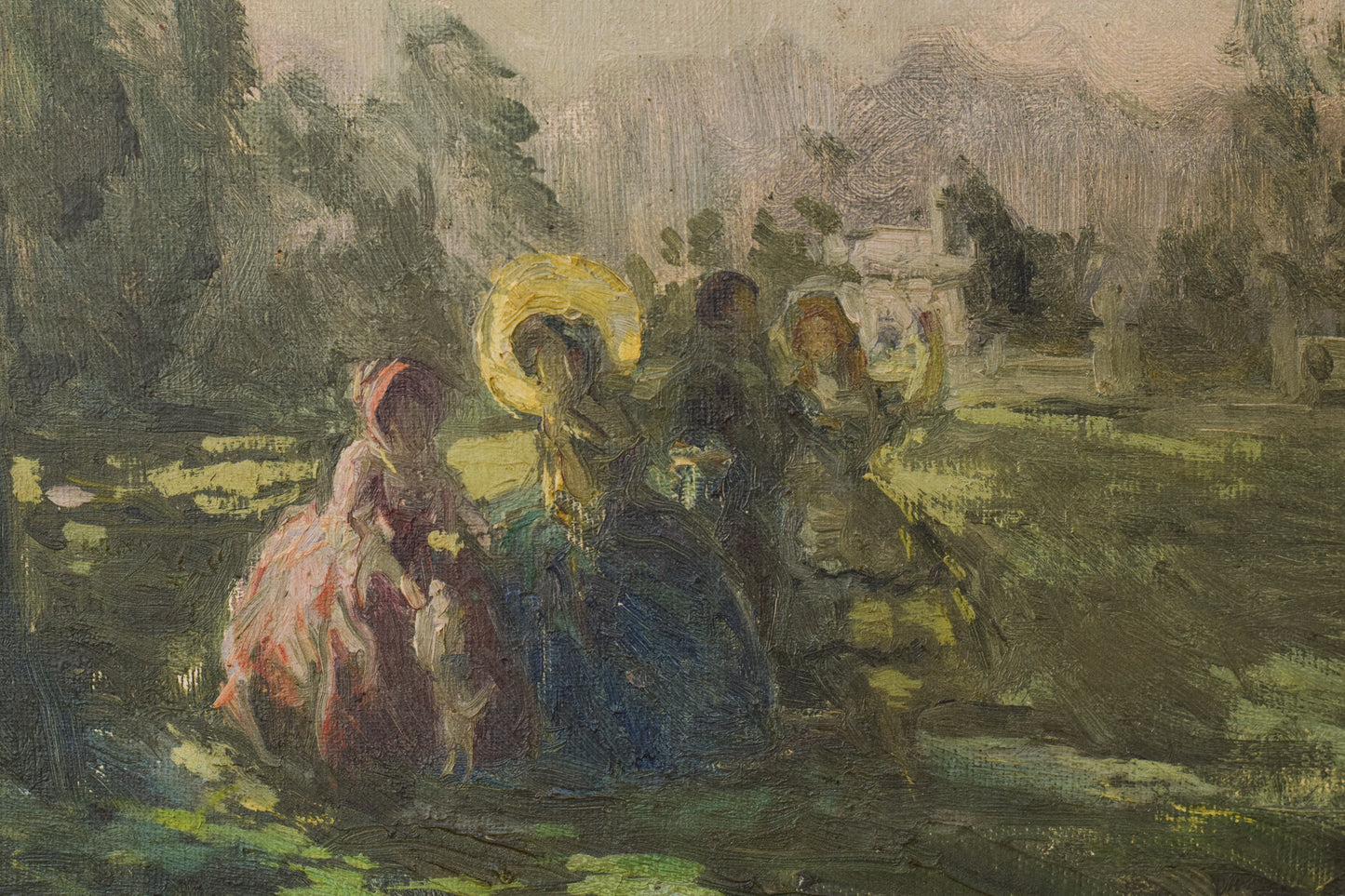 Classical Ladies in a Landscape - Impressionist Oil Painting