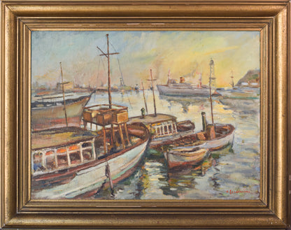 Large Impressionist - Port Scene