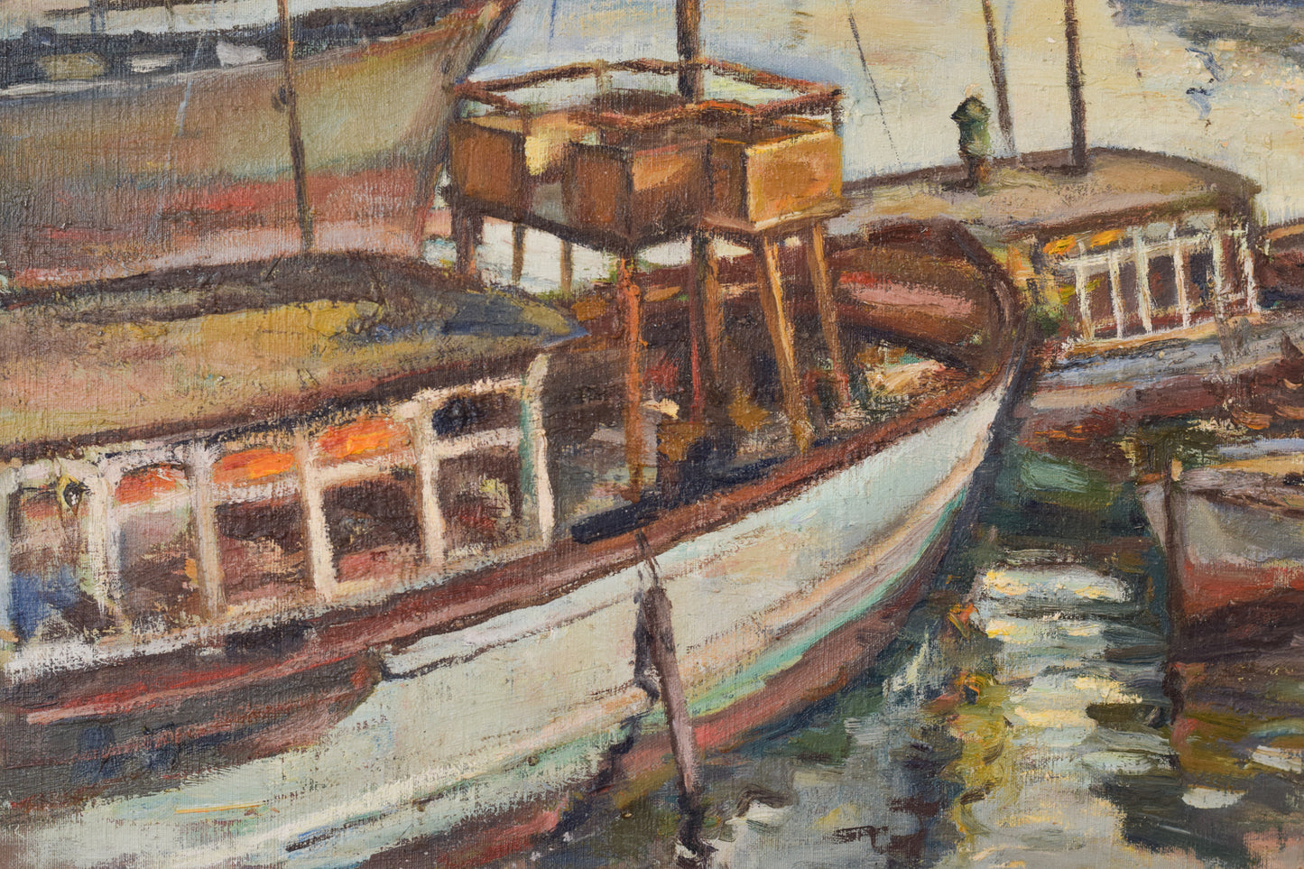 Large Impressionist - Port Scene