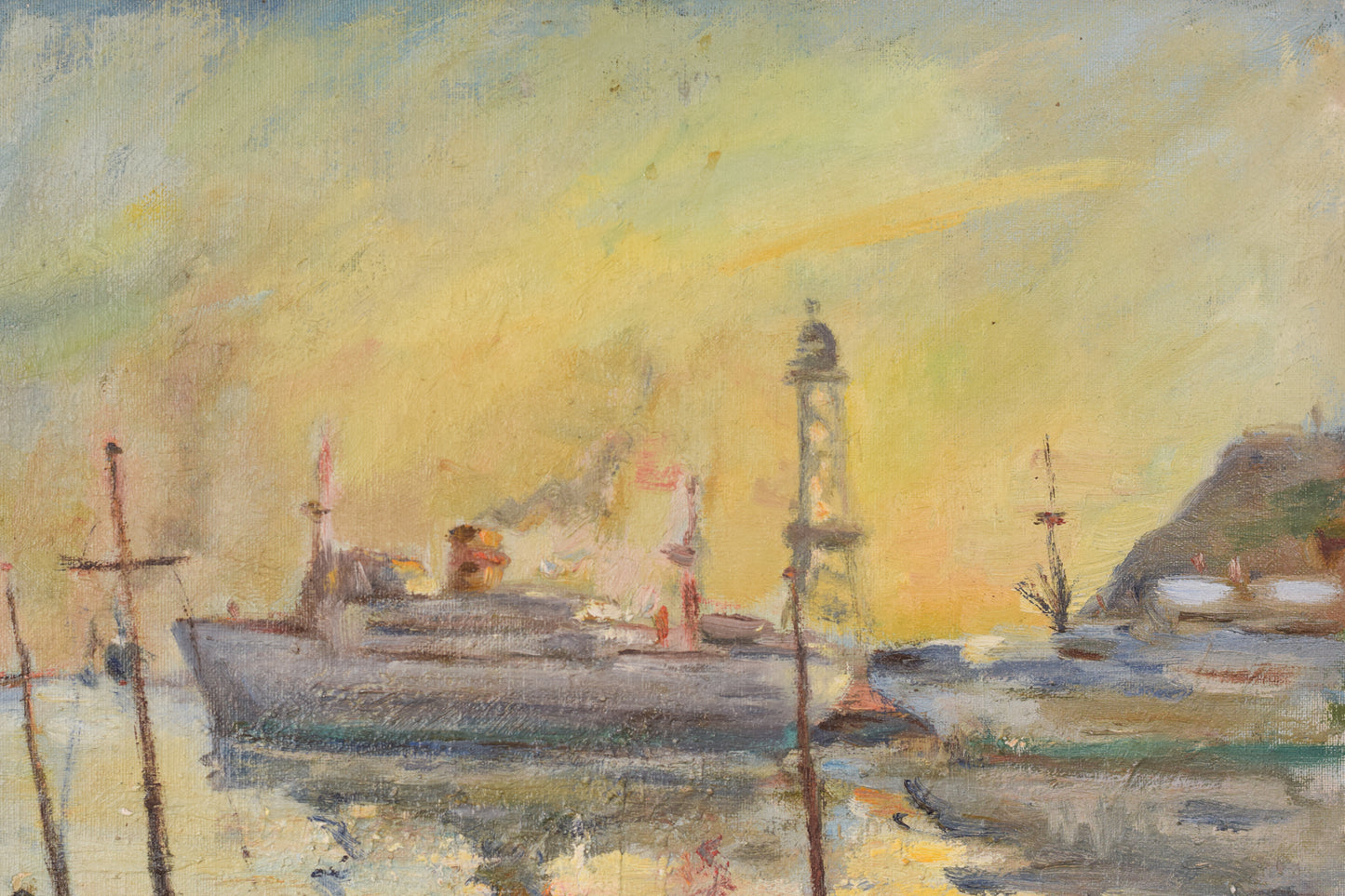 Large Impressionist - Port Scene