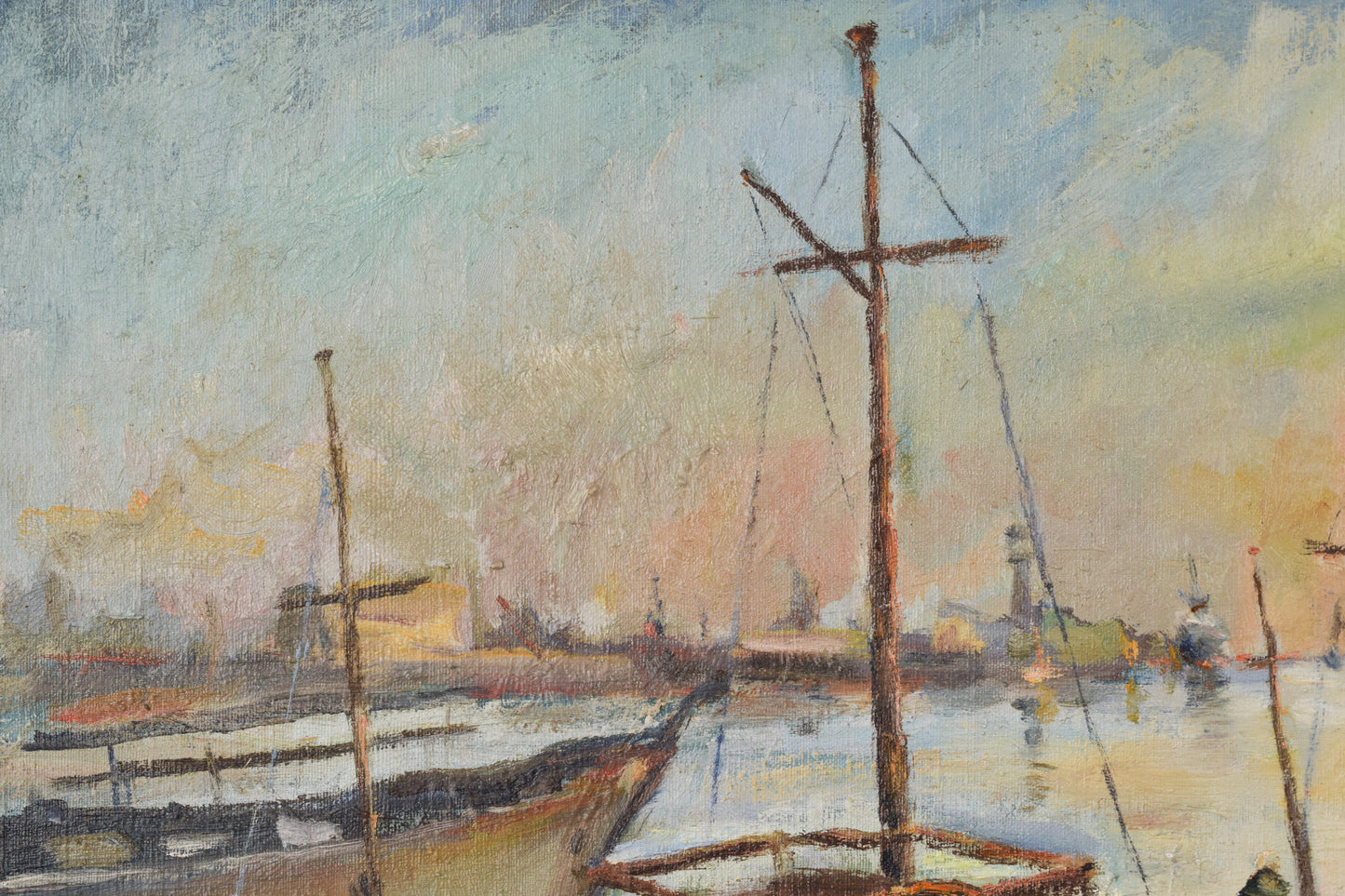 Large Impressionist - Port Scene